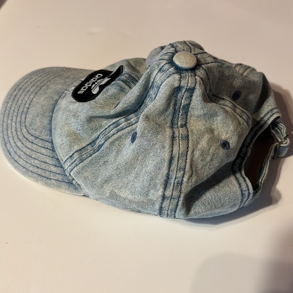 Adidas Trifoil Denim Dads Hat Acid Stone Wash Adjustable - Picture 5 of 6